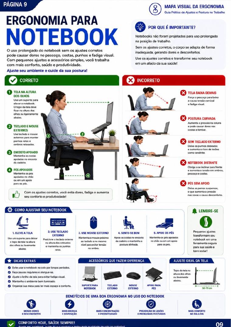 Ergonomia para notebook